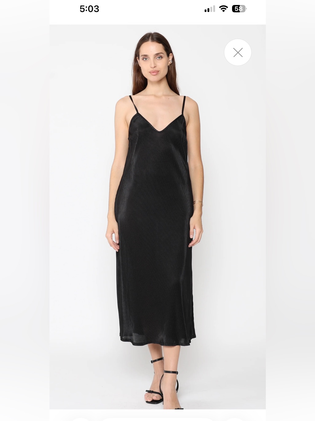 Ripley Rader Black Micropleat Slip Midi Dress